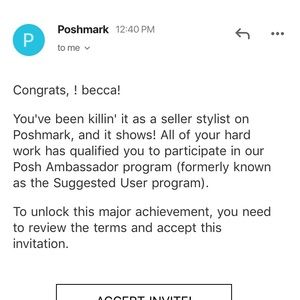 Thanks to you I became a posh ambassador today